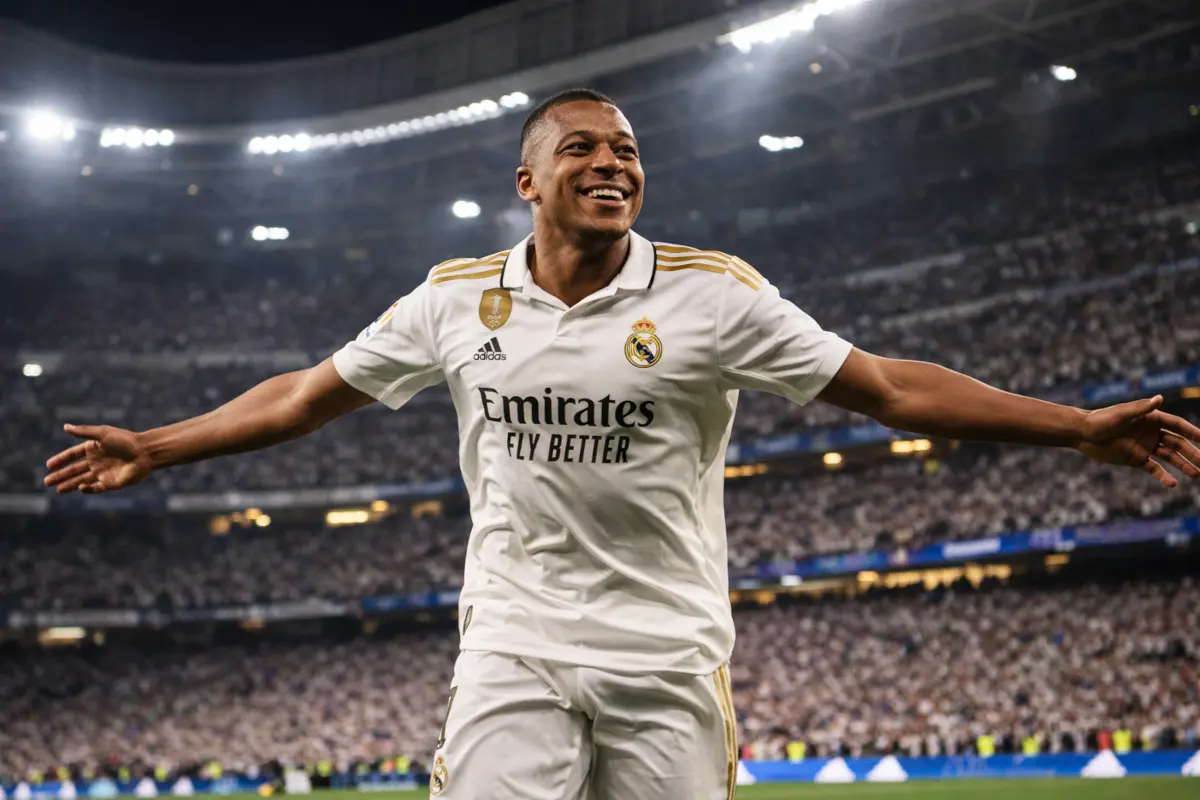 kylian Mbappé 2026 at Santiago Bernabeu with Real Madrid